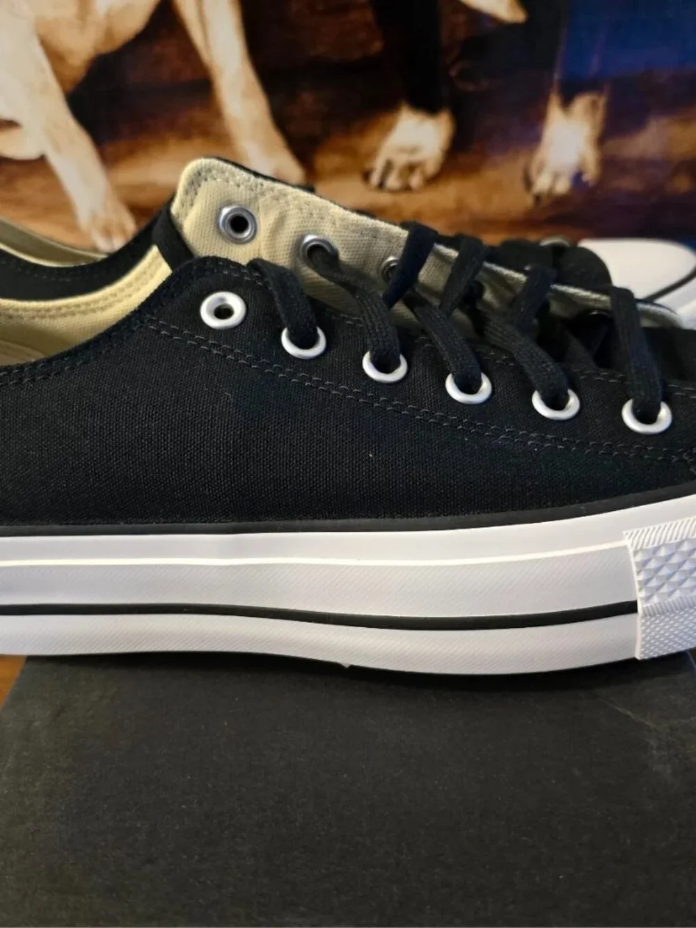 Converse Chuck Taylor All Star Lift Ox Black White Platform W 7.5 560250C NEW - Picture 3 of 9